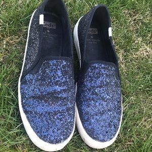 Navy Blue Sequin Keds by Kate Spade